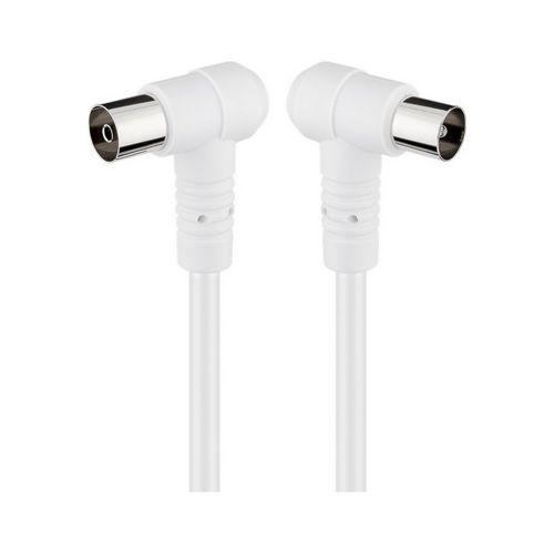 Kabel GOOBAY, antenski (M) na (Ž), bijeli, 2.5m, kutni, bulk-2