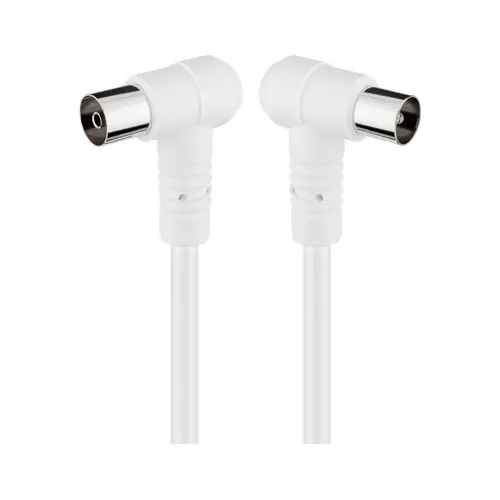 Kabel GOOBAY, antenski (M) na (Ž), bijeli, 2.5m, kutni, bulk-0