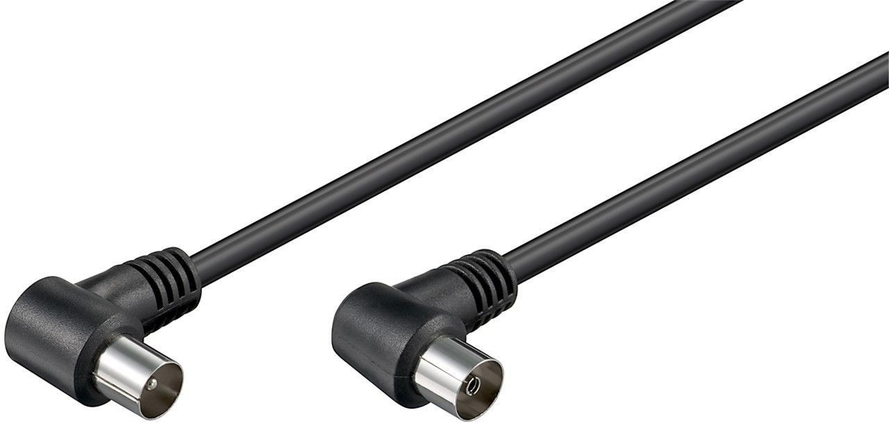 Kabel GOOBAY, antenski (M) na (Ž), crni, 1.5m, kutni, bulk-12