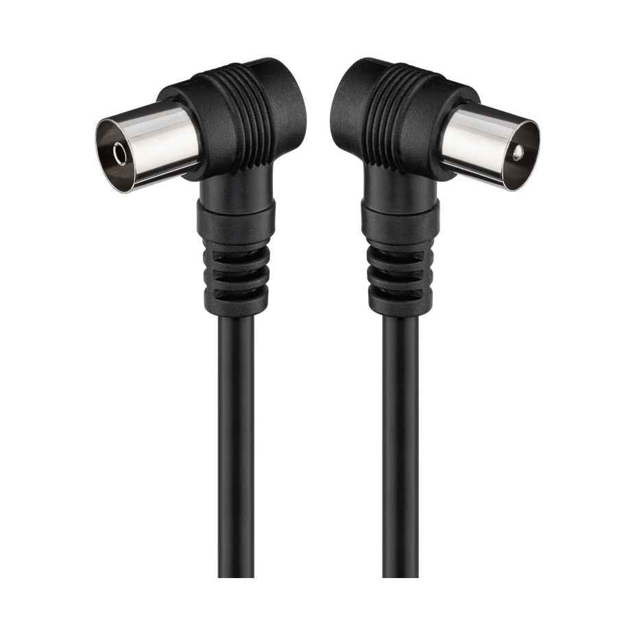 Kabel GOOBAY, antenski (M) na (Ž), crni, 2.5m, kutni, bulk-11