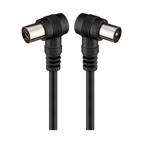 Kabel GOOBAY, antenski (M) na (Ž), crni, 2.5m, kutni, bulk-3