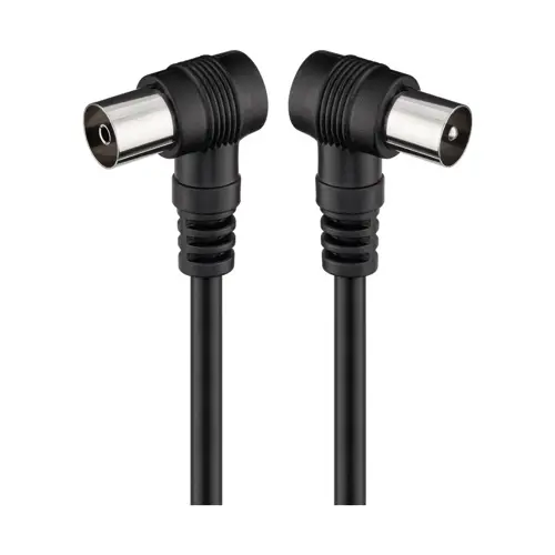 Kabel GOOBAY, antenski (M) na (Ž), crni, 2.5m, kutni, bulk-1