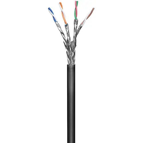 Kabel GOOBAY, CAT6 SFTP, za vanjsku uporabu, crni, puni, 1m (100m KOLUT)-1