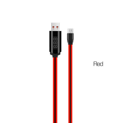 Kabel HOCO U29 LED displayed timing, micro, crveni-2