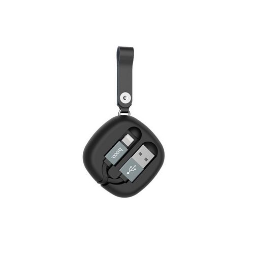 Kabel HOCO U33, uvlačivi, Lightning, crni-2