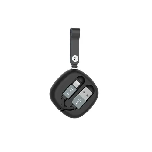 Kabel HOCO U33, uvlačivi, Lightning, crni-1