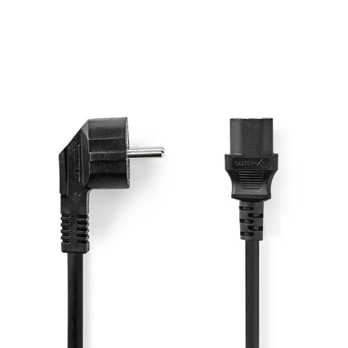 Kabel mrežni IEC-320-C13, NEDIS, 3x1.5 mm2, 3m, kutni-0