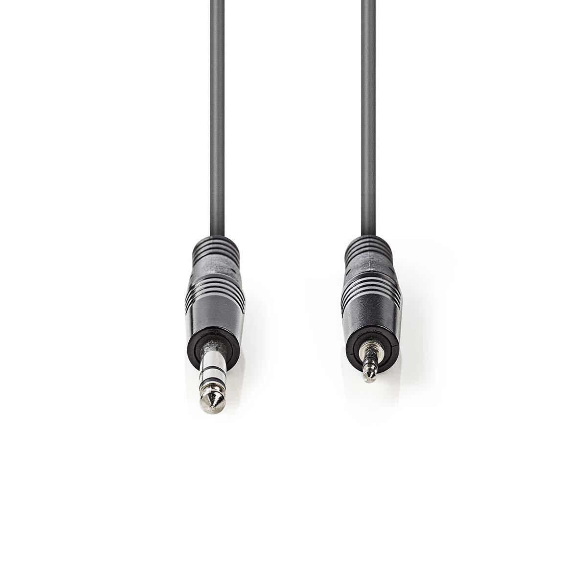 Kabel NEDIS audio stereo, 6.35mm (M) na 3.5mm (M), sivi, 3m-8