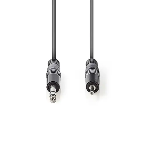 Kabel NEDIS audio stereo, 6.35mm (M) na 3.5mm (M), sivi, 3m-1