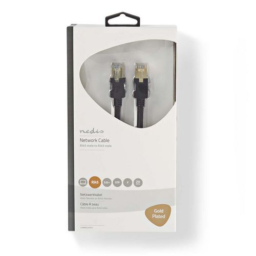 Kabel NEDIS CCBW85210AT50, Patch, CAT6 SFTP, UTP, crni, 5m-2