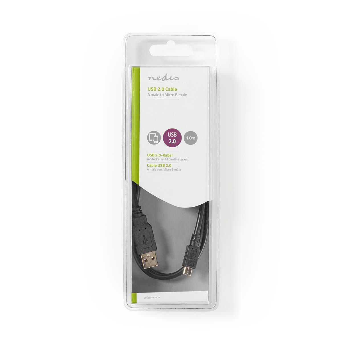 Kabel NEDIS CCGB60500BK10, USB 2.0 A (M) na micro B (M), 1m-11