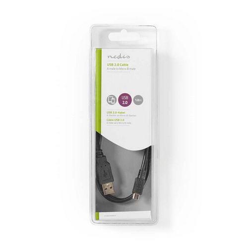 Kabel NEDIS CCGB60500BK10, USB 2.0 A (M) na micro B (M), 1m-2
