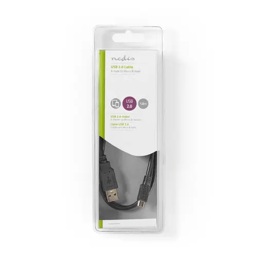 Kabel NEDIS CCGB60500BK10, USB 2.0 A (M) na micro B (M), 1m-8