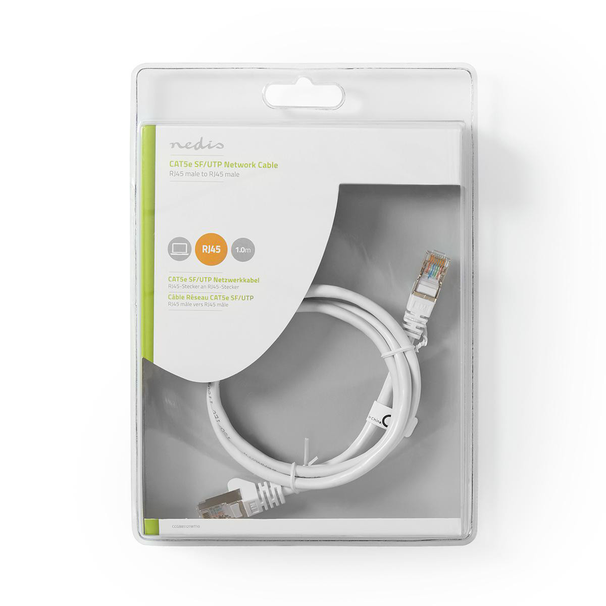 Kabel NEDIS CCGB85121WT10, Patch, CAT5e SFTP, UTP, bijeli, 1m-5