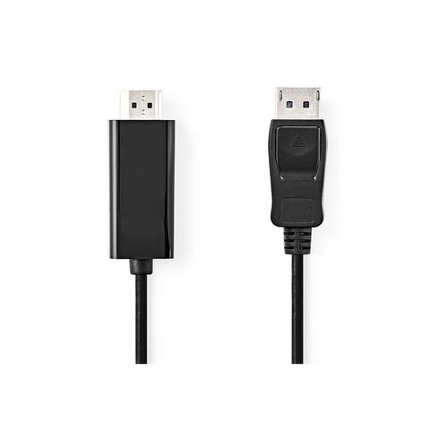 Kabel NEDIS CCGL37100BK10, DisplayPort (M) na HDMI (M), crni, 1m-5