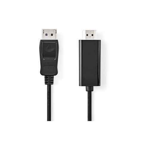 Kabel NEDIS CCGL37100BK30, DisplayPort (M) na HDMI (M), crni, 3m-5