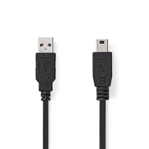 Kabel NEDIS CCGL60300BK30, USB 2.0 A (M) na USB Mini-B (M), crni, 3m, bulk-8