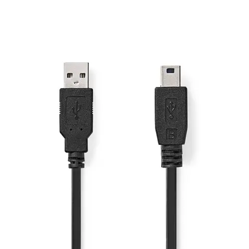 Kabel NEDIS CCGL60300BK30, USB 2.0 A (M) na USB Mini-B (M), crni, 3m, bulk-0
