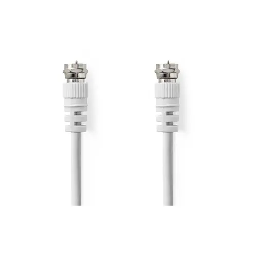 Kabel NEDIS CSGL41000WT20, antenski F konektor (M) na F konektor (M), bijeli, 2m, label-0
