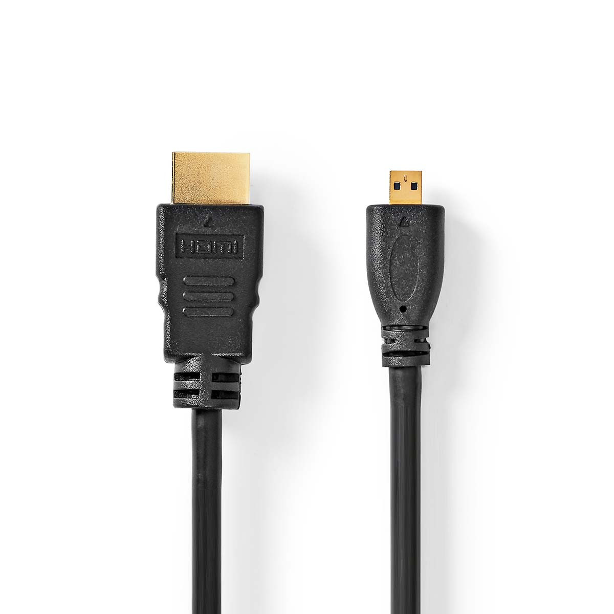 Kabel NEDIS CVGL34700BK15, HDMI (M) na micro HDMI (M), crni, 1.5m, 4K@30Hz, ethernet-10