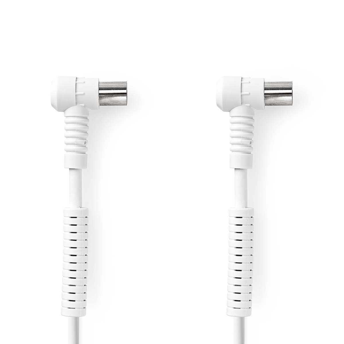Kabel NEDIS, antenski (M) na (Ž), bijeli, 1,5m, kutni, label, bulk-8