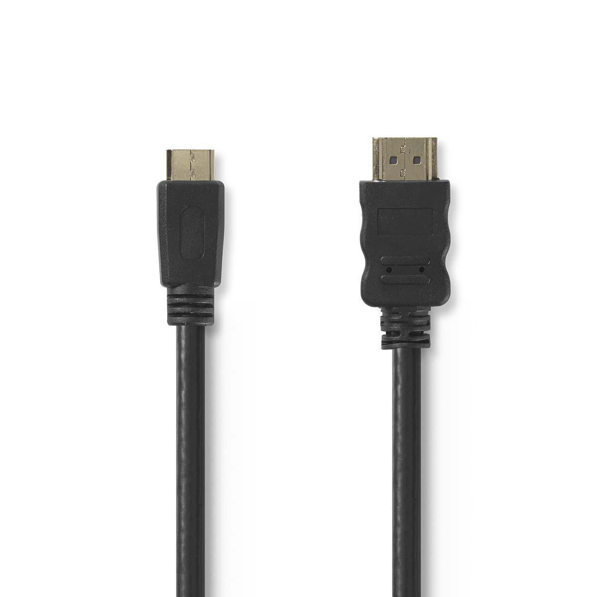 Kabel NEDIS, HDMI (M) na mini HDMI (M), crni, 3m, ethernet, pozlaćeni, polybag-9