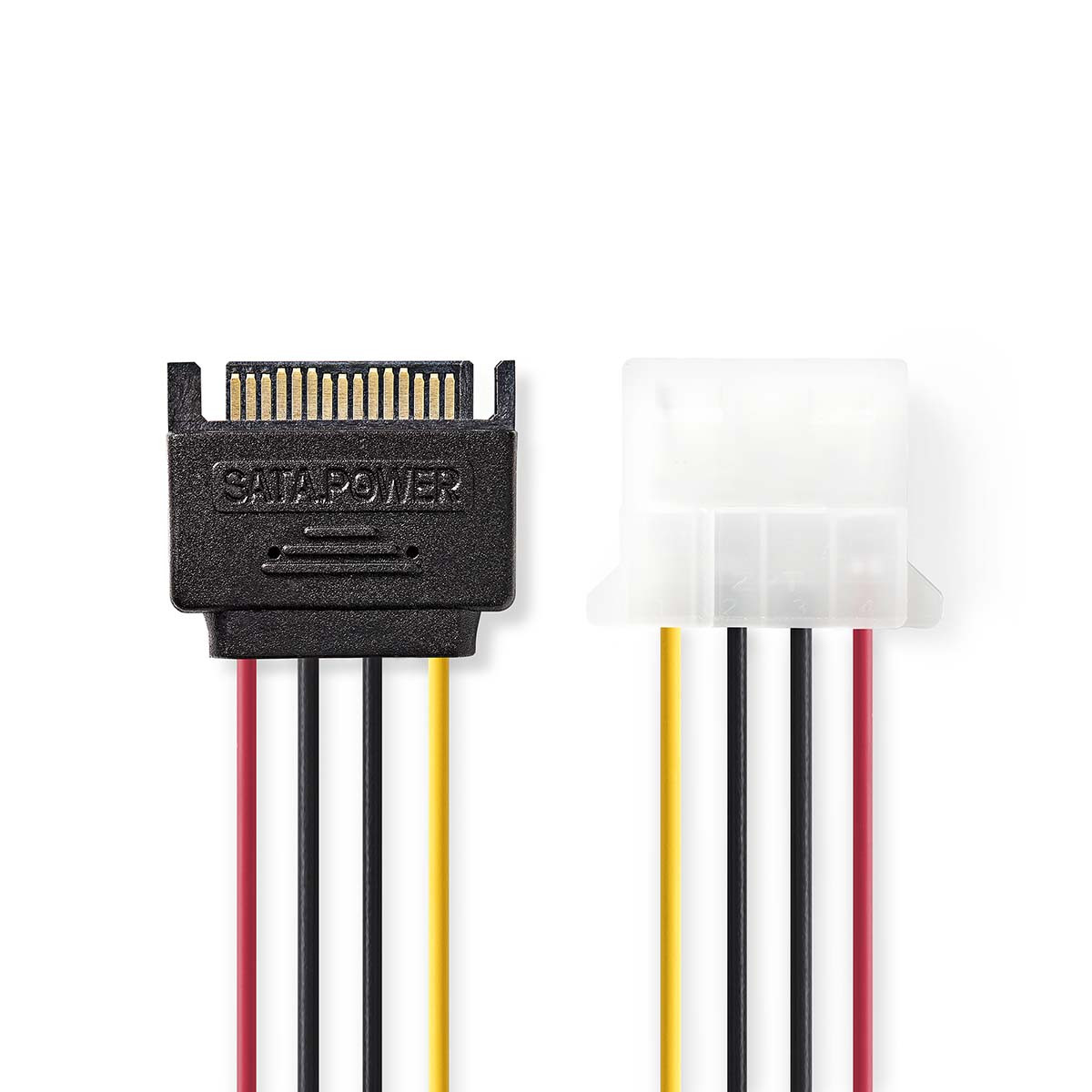 Kabel NEDIS, SATA power 15-pin(M) 1x Molex(F), 0.15 m-13