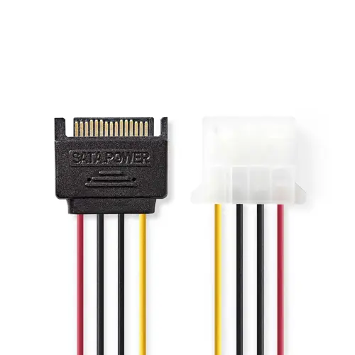 Kabel NEDIS, SATA power 15-pin(M) 1x Molex(F), 0.15 m-1
