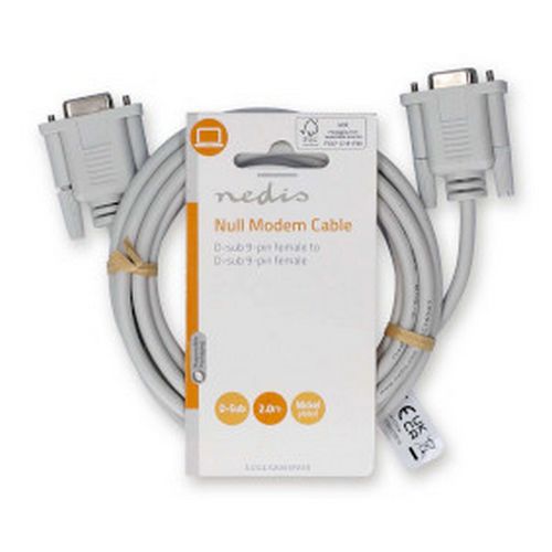 Kabel NEDIS, serijski null modem DB9 ŽŽ, 2m-2