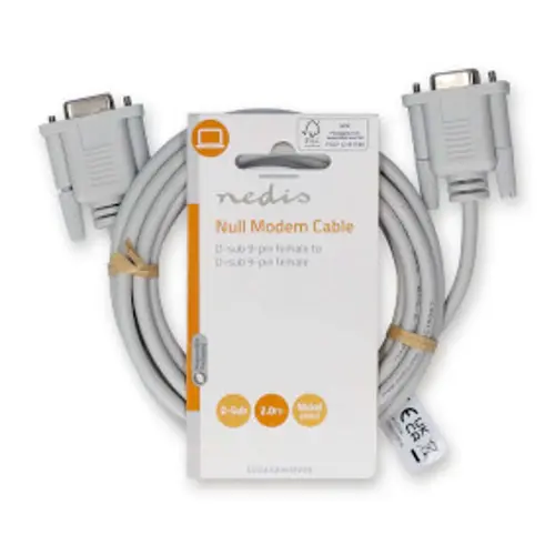 Kabel NEDIS, serijski null modem DB9 ŽŽ, 2m-12