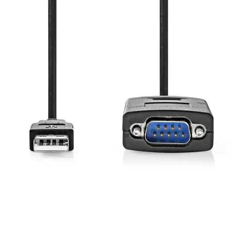 Kabel NEDIS, USB (A) RS232 0,9m, crni-1