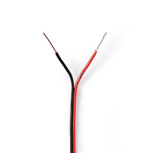 Kabel NEDIS, zvučnik, 2x0.35, crveno-crni, low cost, 1m-3