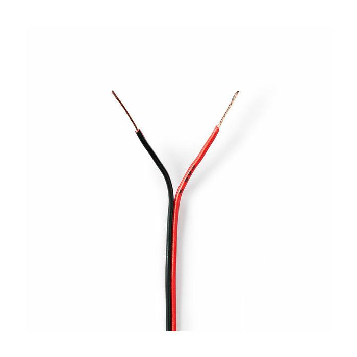 Kabel NEDIS, zvučnik, 2x0.35, crveno-crni, low cost, 1m