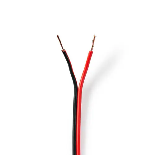 Kabel za zvučnike NEDIS 2x0.75, crveno-crni, low cost, 1m-2
