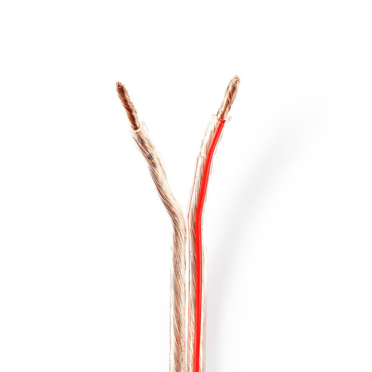 Kabel NEDIS, zvučnik, 2x4.00, prozirni, 1m-15