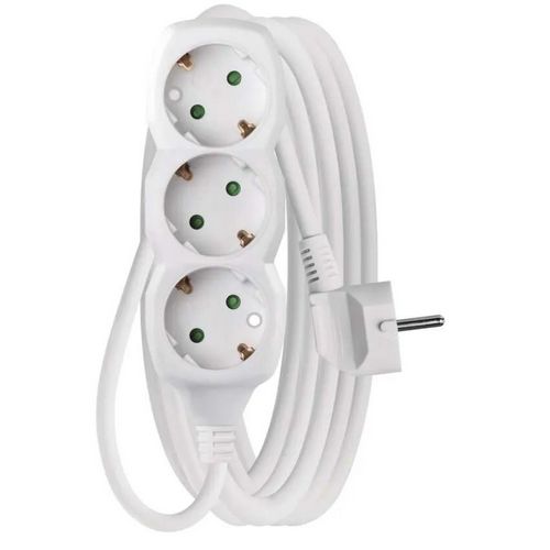 Kabel produžni EMOS, 3 mjesta, 1mm2, bez prekidača, 5m-6
