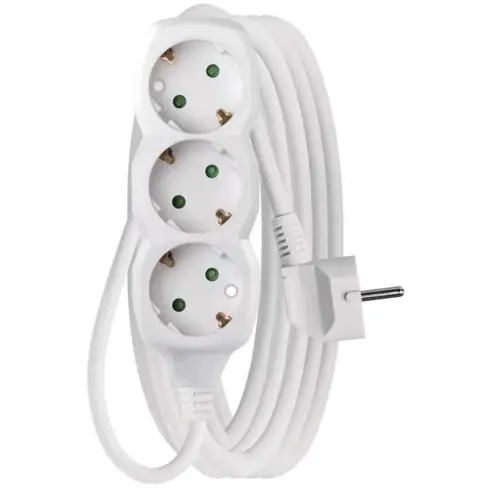 Kabel produžni EMOS, 3 mjesta, 1mm2, bez prekidača, 5m-1
