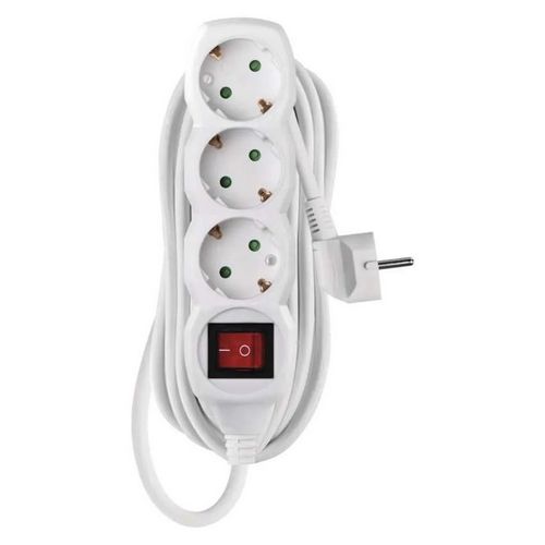 Kabel produžni EMOS, 3 mjesta, 1mm2, s prekidačem, 5m-9