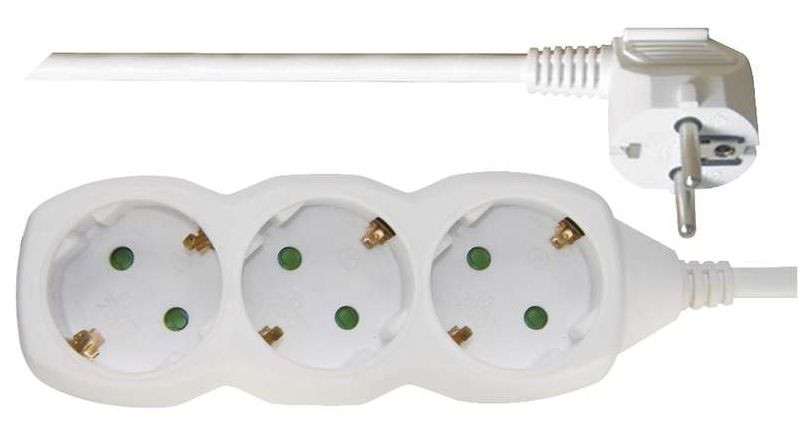 Kabel produžni EMOS, 3 mjesta,1mm2, bez prekidača, 1.5m-11