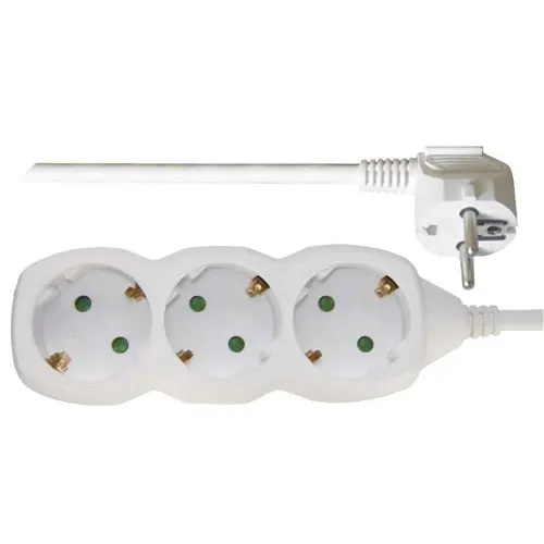 Kabel produžni EMOS, 3 mjesta,1mm2, bez prekidača, 1.5m-1