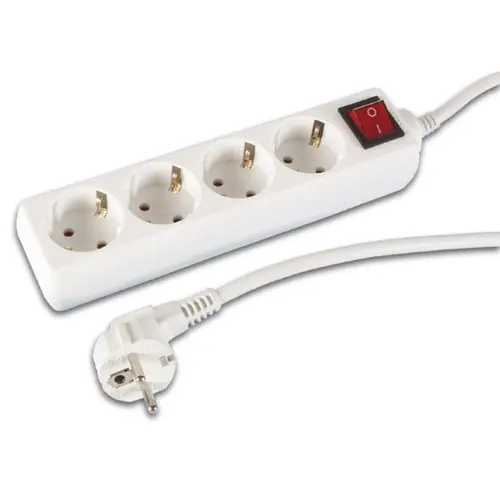 Kabel produžni EMOS, 4 mjesta, 1.5mm2, s prekidačem, 3m