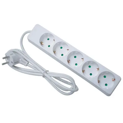 Kabel produžni EMOS, 5 mjesta, 1.5mm2, bez prekidača, 1.5m