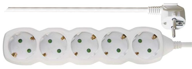 Kabel produžni EMOS, 5 mjesta, 1mm2, bez prekidača, 1.5m-3