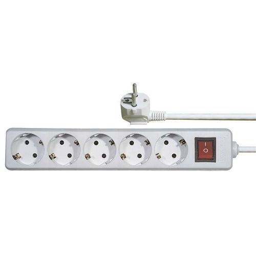 Kabel produžni EMOS, 5 mjesta, 1mm2, s prekidačem, 2m-7