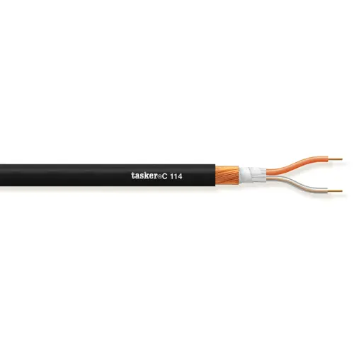 Kabel TASKER C114, mikrofonski, 2x0.25, crni