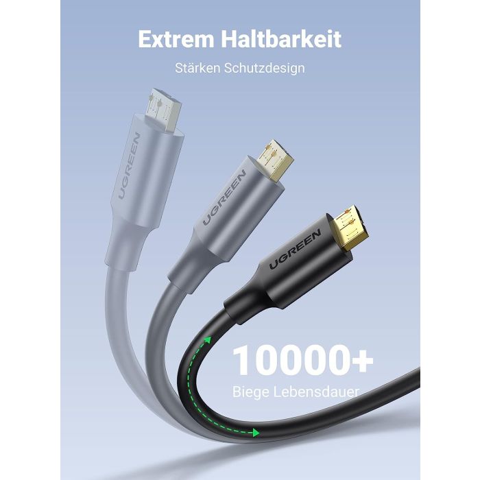 Kabel UGREEN USB 3.0 A (M) na Micro-B USB 3.0 (M), 1m, crni-3
