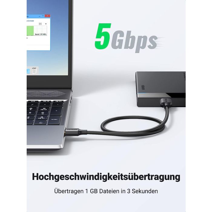 Kabel UGREEN USB 3.0 A (M) na Micro-B USB 3.0 (M), 1m, crni-12