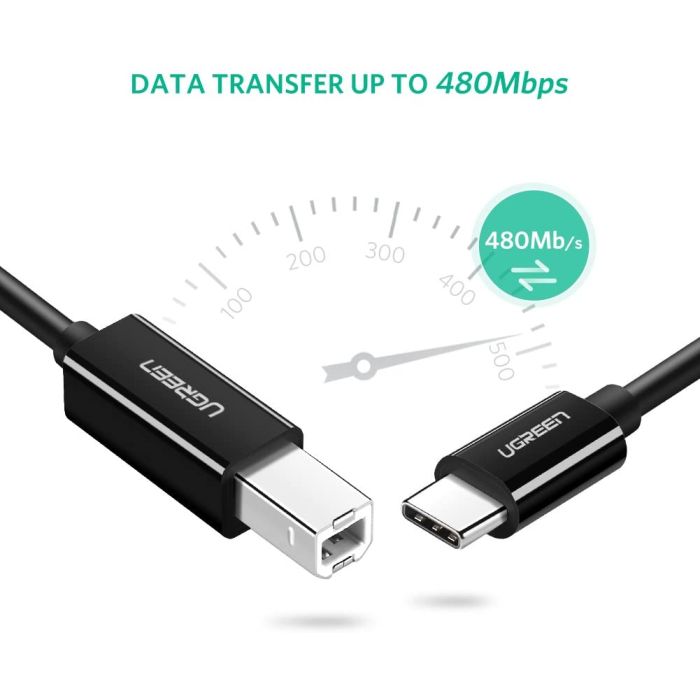 Kabel UGREEN USB-C to USB-B 2.0 Printer, 2m, crni-19