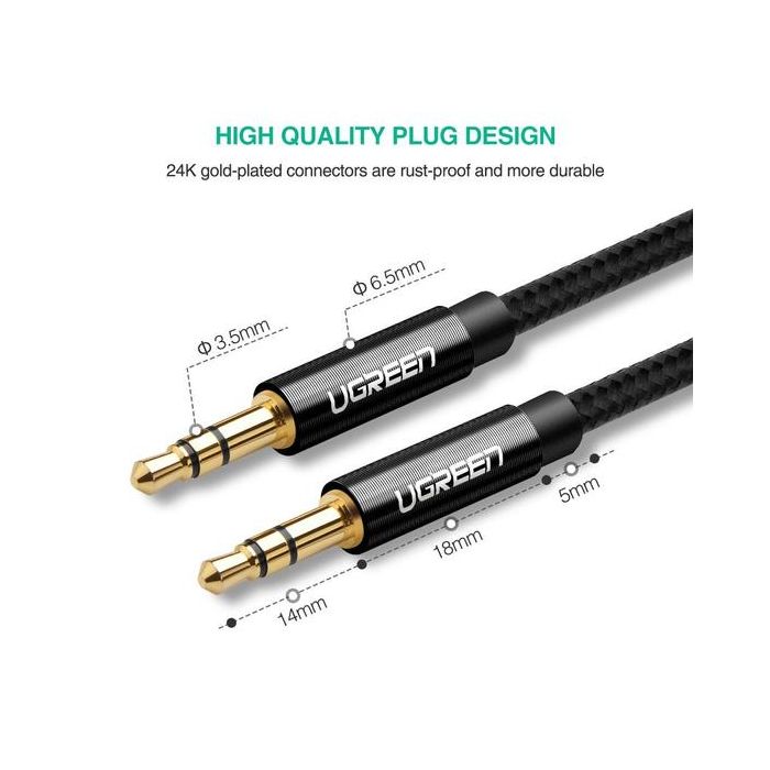 Kabel UGREEN, 3.5mm (M) na (M), crni, 1m-15