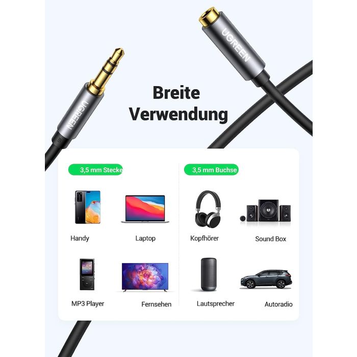 Kabel UGREEN, 3.5mm (M) na (Ž), 1m-14